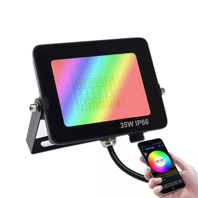 Outdoor Waterproof Smartphone Controlled RGBW LED Flood Lights For Music Time Settings