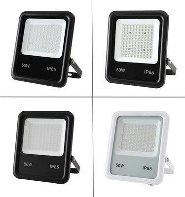 White Black Body 300w 150w 50w Outdoor LED Flood Lights With Anti Glare Reeded Glass